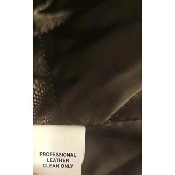 Vintage GAP Men’s Size XXL Brown Leather Zip Up Coat Jacket Long Lined Y2K EUC - Picture 4 of 9